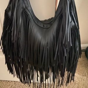 Black fringe purse brand new